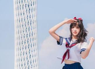 兔玩映画的蓝色水手服免费套图，想看更多小清新的快来围观吧！
